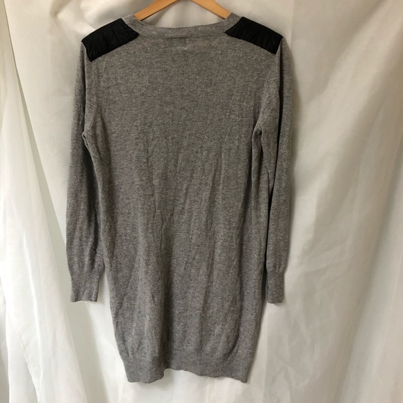 Asos gray Angora sweater dress/tunic w/ leather - Picture 3 of 8
